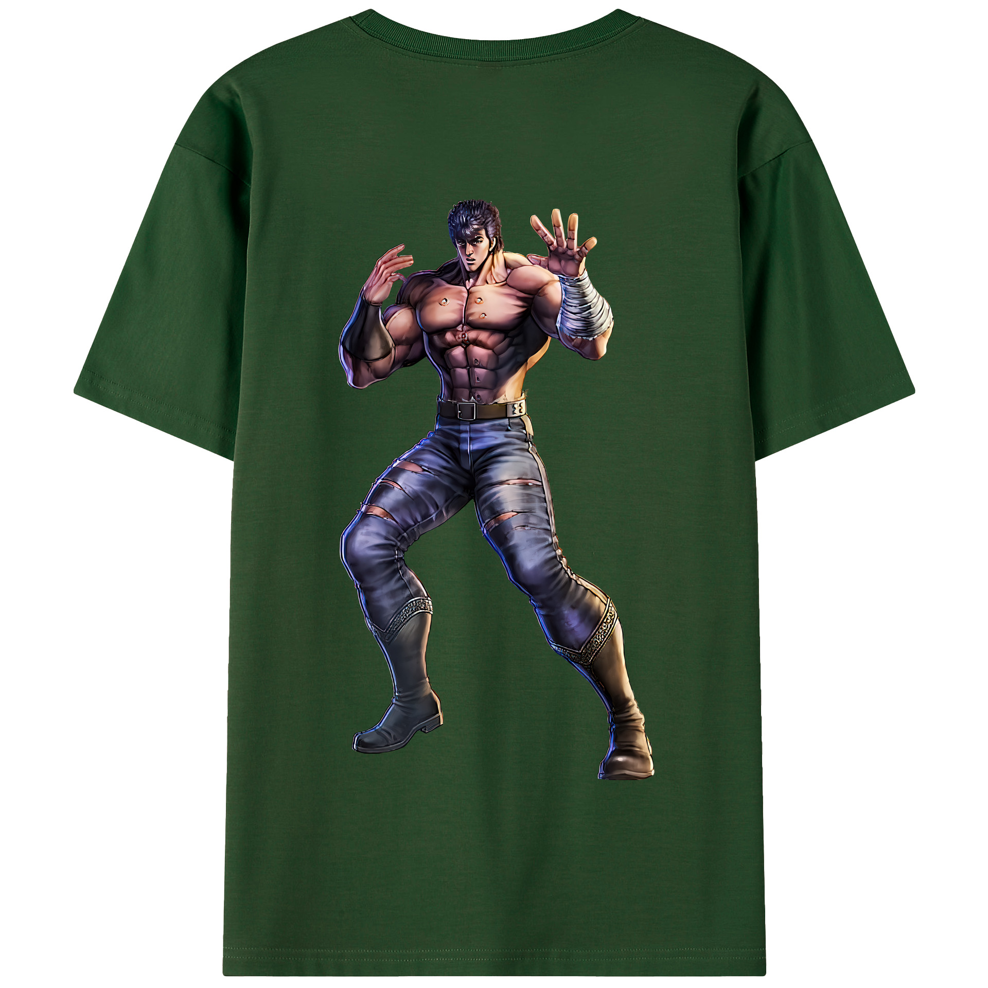 （画像用） 北斗の拳 Fist of the North Star 綿100％半袖Tシャツ（背面プリント）